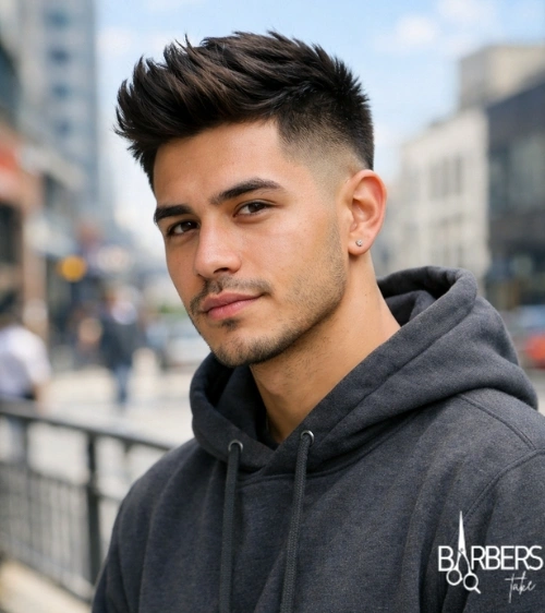 Burst Fade Haircut Men