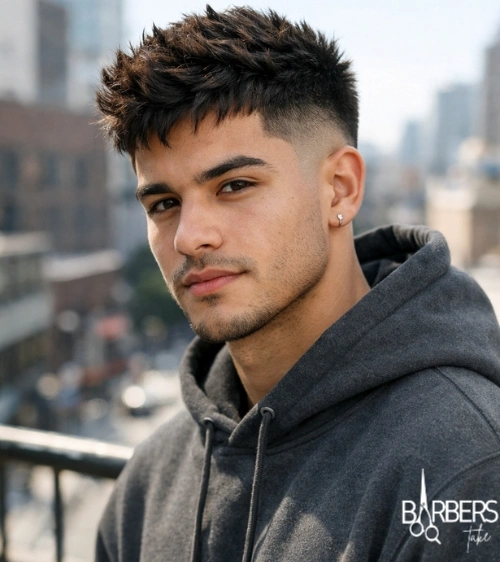 Burst Fade with Textured Top