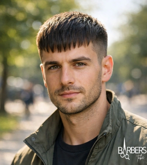 French Crop Haircut Straight Hair