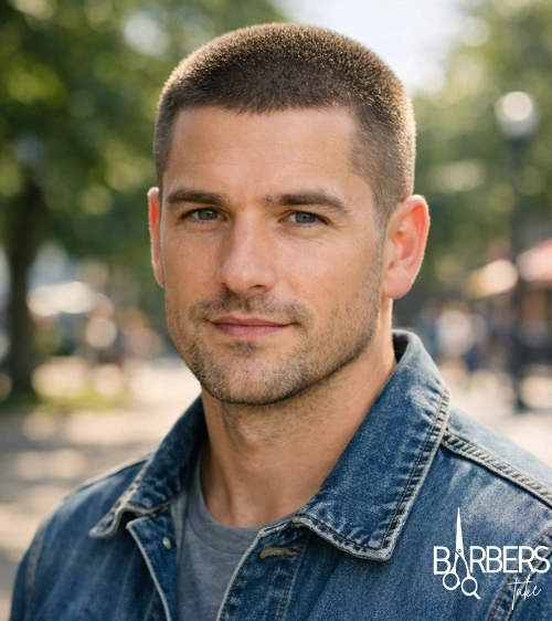 12 Guard Buzz Cut Straight Hair